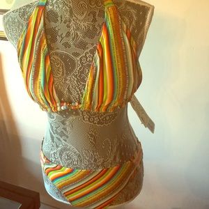 Multi-Colored 2 piece bikini